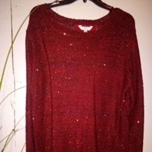 Red Sequined Sweater
